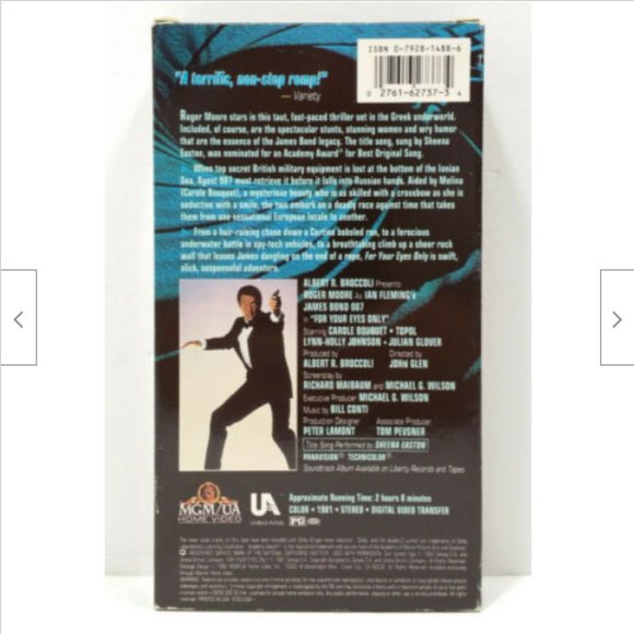 For Your Eyes Only (VHS, 1981) 4948E1M - Picture 4 of 14